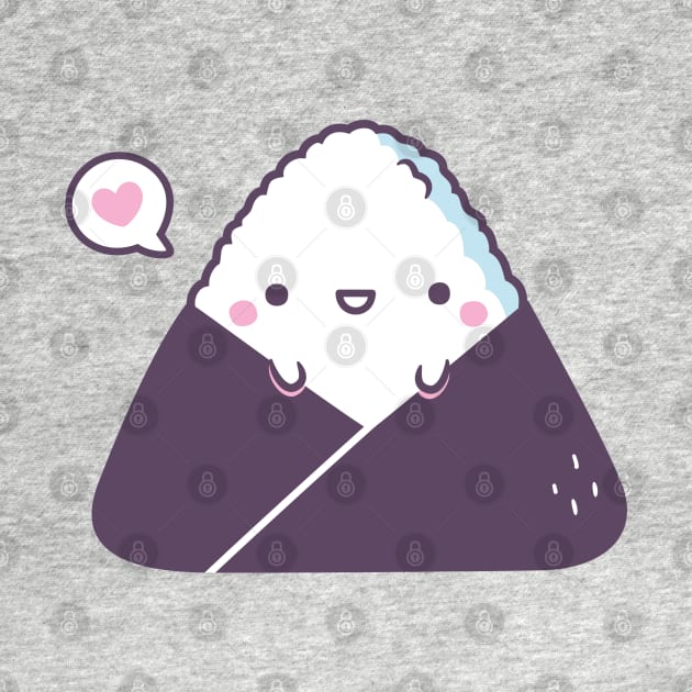 Cute Happy Onigiri Japanese Rice Ball by rustydoodle